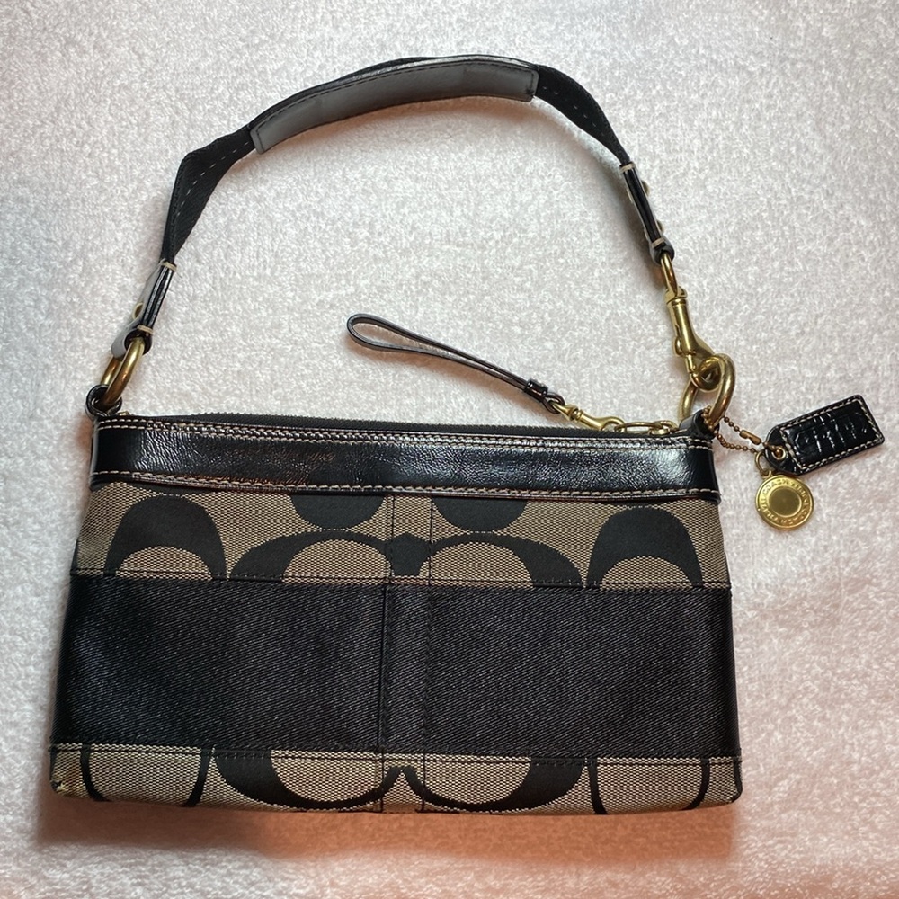 Coach Black and Gray Mini Bag with adjustable strap closure - Picture 13 of 13